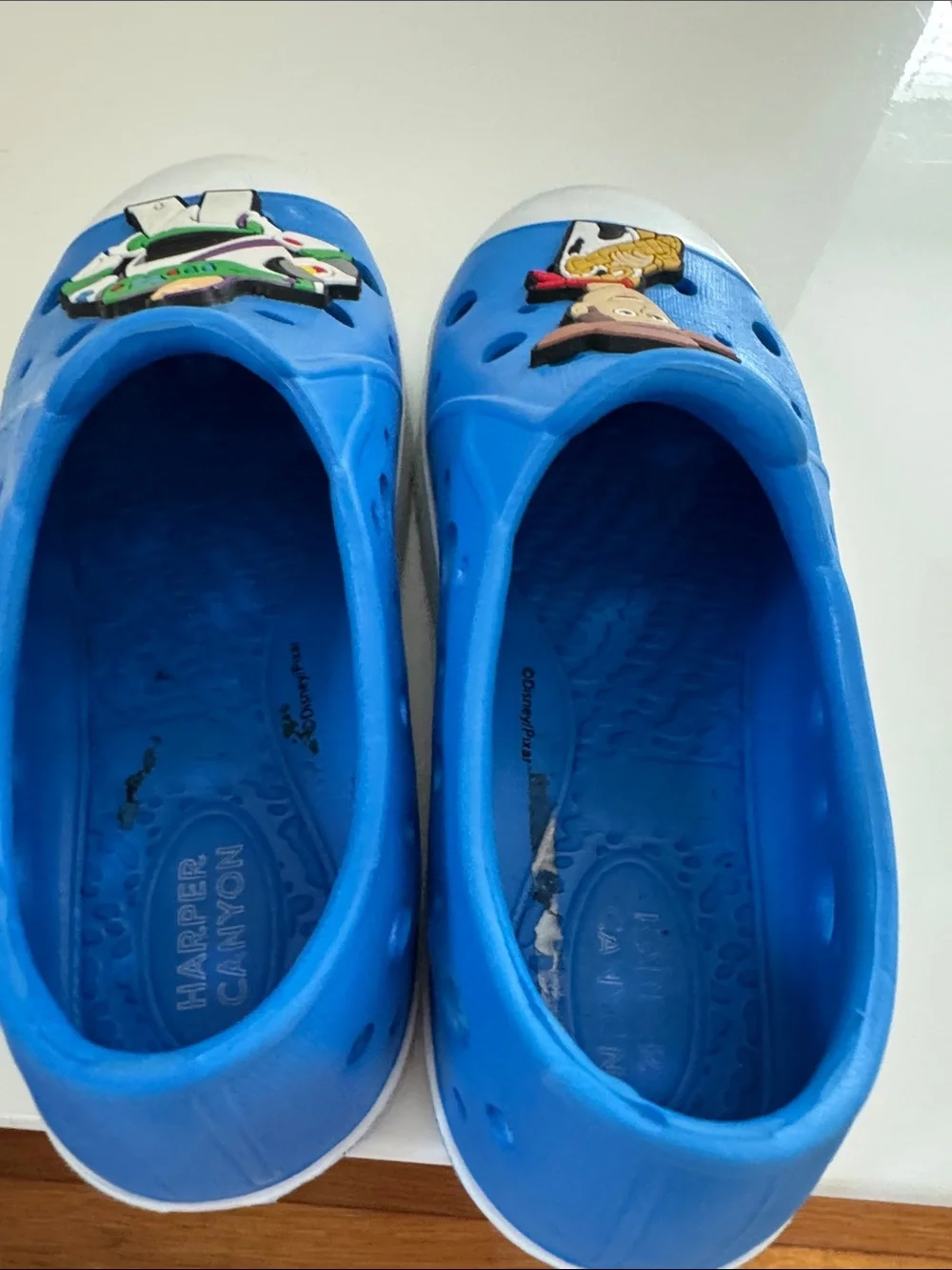 Harper Canyon Blue Kids Slip-On Water Shoes with Toy Story Icons